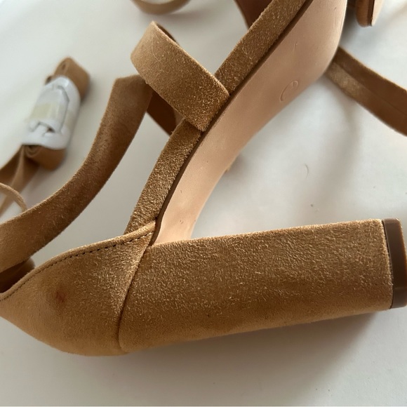 NEW Huiyuzhi Womens Lace Up High Heeled Sandals Chunky Block Ankle Strappy - Picture 5 of 6